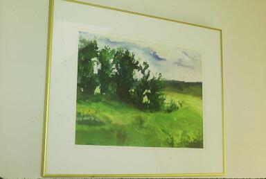 Scrub Elms (oil on paper)