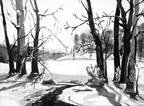Backlit Snowscape