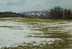 MARCH MELT- Plein Air 8.5 x 12 Framed 14 x 18