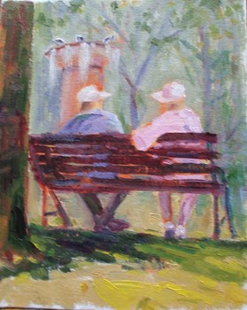 Bob and Virginia - Oil Sketch