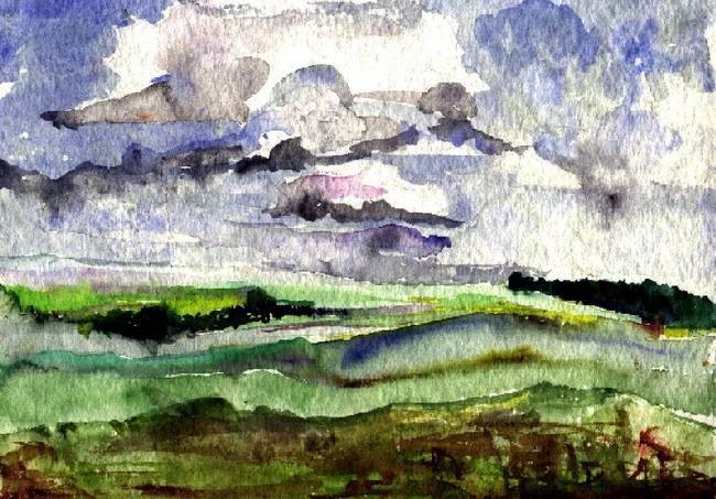 Cloudscape Watercolor