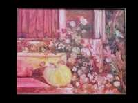 Pumpkin and Nasturtiums - Grisaille