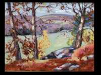Rocky Ledge Autumn Landscape