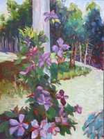 Clematis on Pole