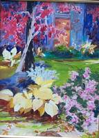 Hostas in Fall Garden