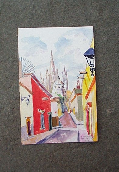 Mexico - Red Facade - San Miguel Street