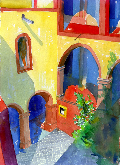 Oaxaca, Mexico Courtyard