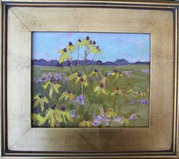 Yellow Prairie Coneflowers and Monarda