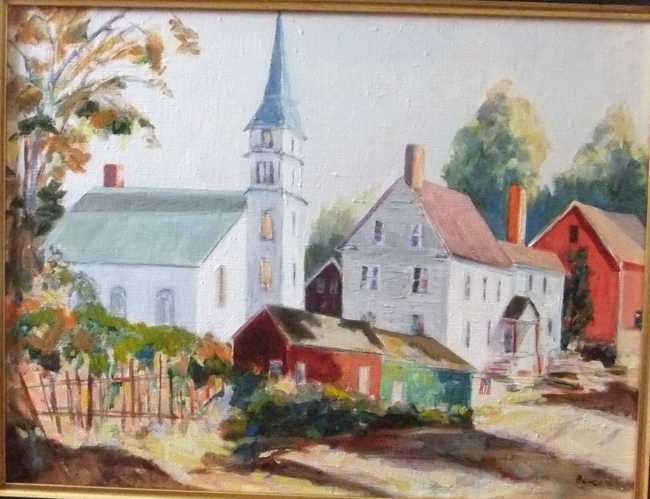 River Town with Church