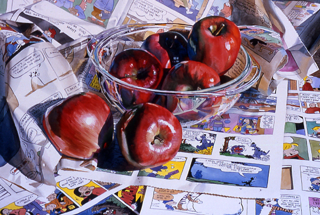 Apples in Bowl on Funnies (III)