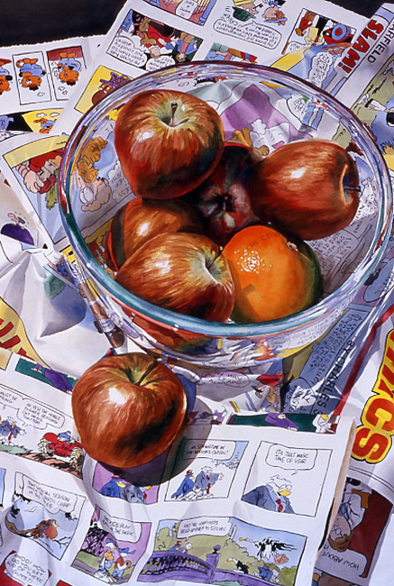 Fruit in Bowl on Funnies