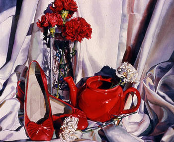 Still life in Red and White