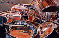 Copper pots with Artist Reflected 2