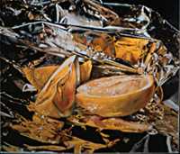 Sliced Lemon on Foil