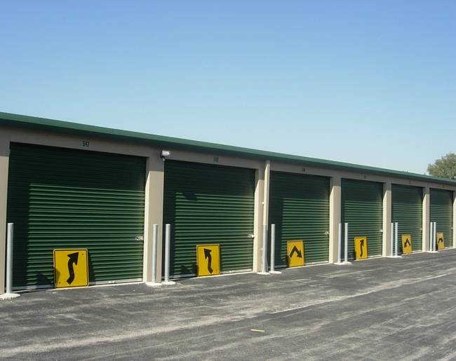 Signage, Curves, Storage Units, Green 1