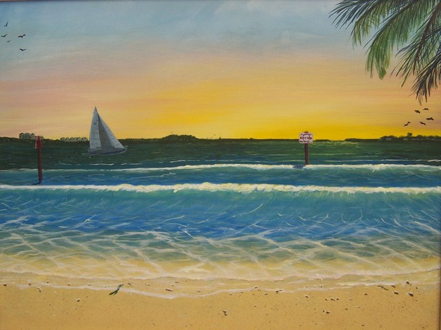 Sunset on Cape Coral Beach