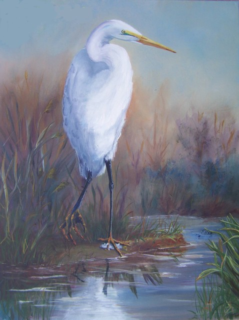 Egret with Fish