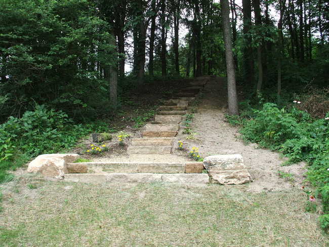 29-Step Waupun Limestone Stairway to Spruces