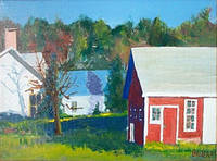 Farmhouse Side Yard - Morning