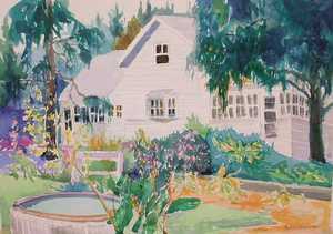 House with Tub in Summer