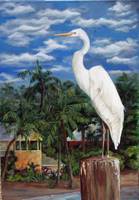 Egret on Post