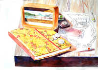 Journal with drawing