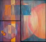 Yellow Stripe Triptych