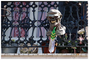 New Orleans - fence w/ skull