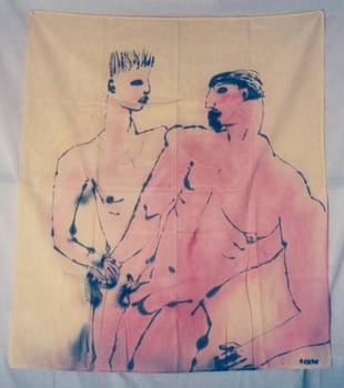 Fire Duo, Acrlic on polyester, 53x62