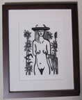 Sunny, Framed 8x10, Linocut