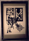 Leather window, Screan print, 24 x30, edition of 10
