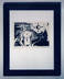 Theseus and the Minotour, block print, 8x12