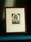 Female seated, Block Print, 8x10 Matted, Edition of 25