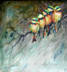Hummingbirds on Branch