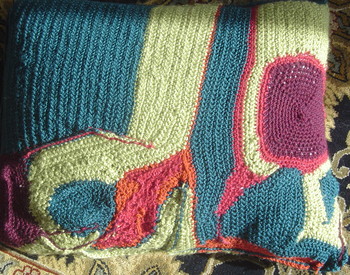crocheted pillow