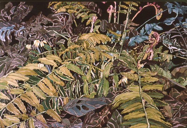 New Fern in Dried Leaves 22x30