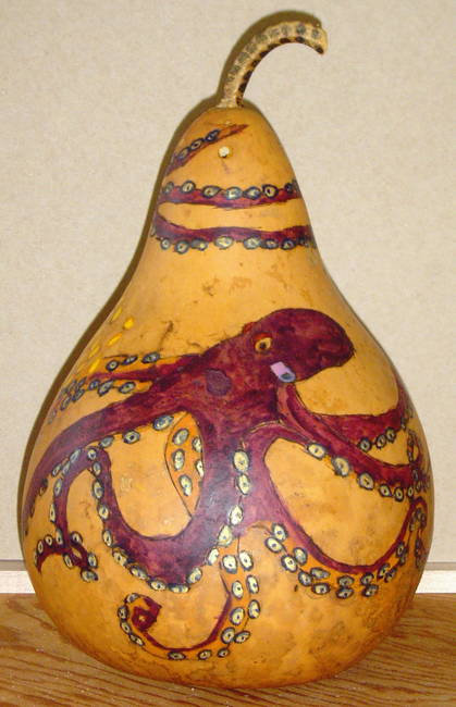 Octopus Birdhouse Gourd