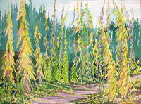 Pines Plus 22x30 (Water Stones on verso!)