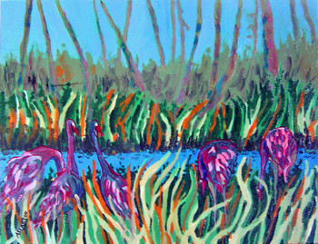 Sandhills By Stream