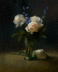 Peonies Sur Bleu