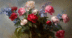 Peonies and Delphiniums