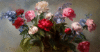 Peonies and Delphiniums