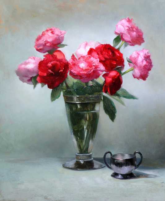 Peonies and Silver