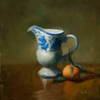 Blue and White Pitcher