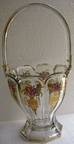 Beautiful Signed Polychrome Heisey Large Basket