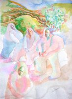 Four Figures Like Statues