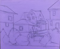 Step 1 - Charcoal over toned ground