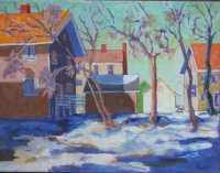 Backyards Near Campus (Snow)