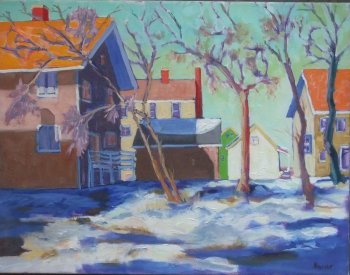 Backyards Near Campus (Snow)