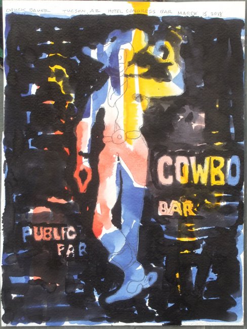 Neon Cowboy at Congress Hotel in Tucson, AZ